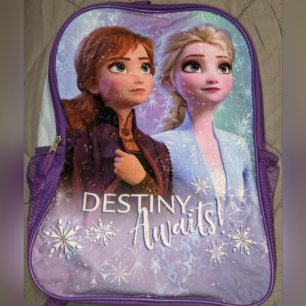 Disney Frozen II Anna & Elsa Full Size Girls Backpack - Picture 4 of 11
